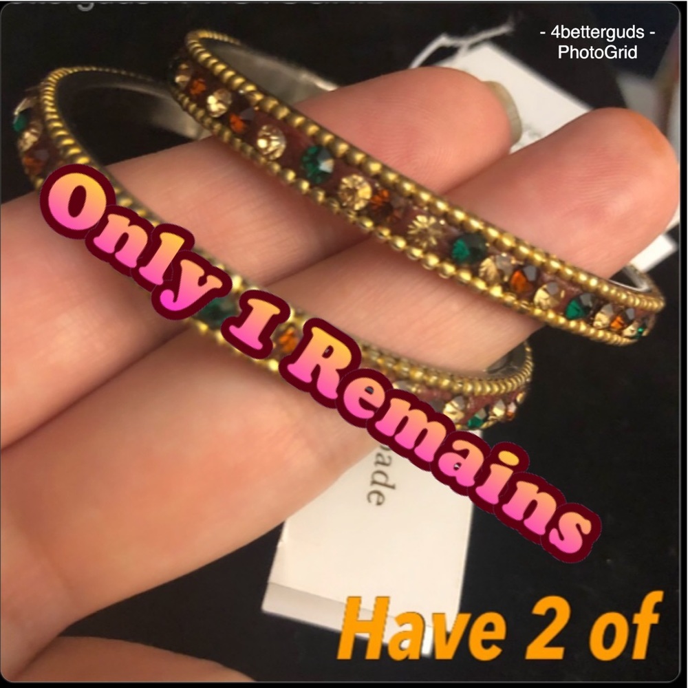 RARE Kate Spade Gold Gems Cubic Zirconia Elegant Edge Bangle Bracelet Petite New - Picture 16 of 16